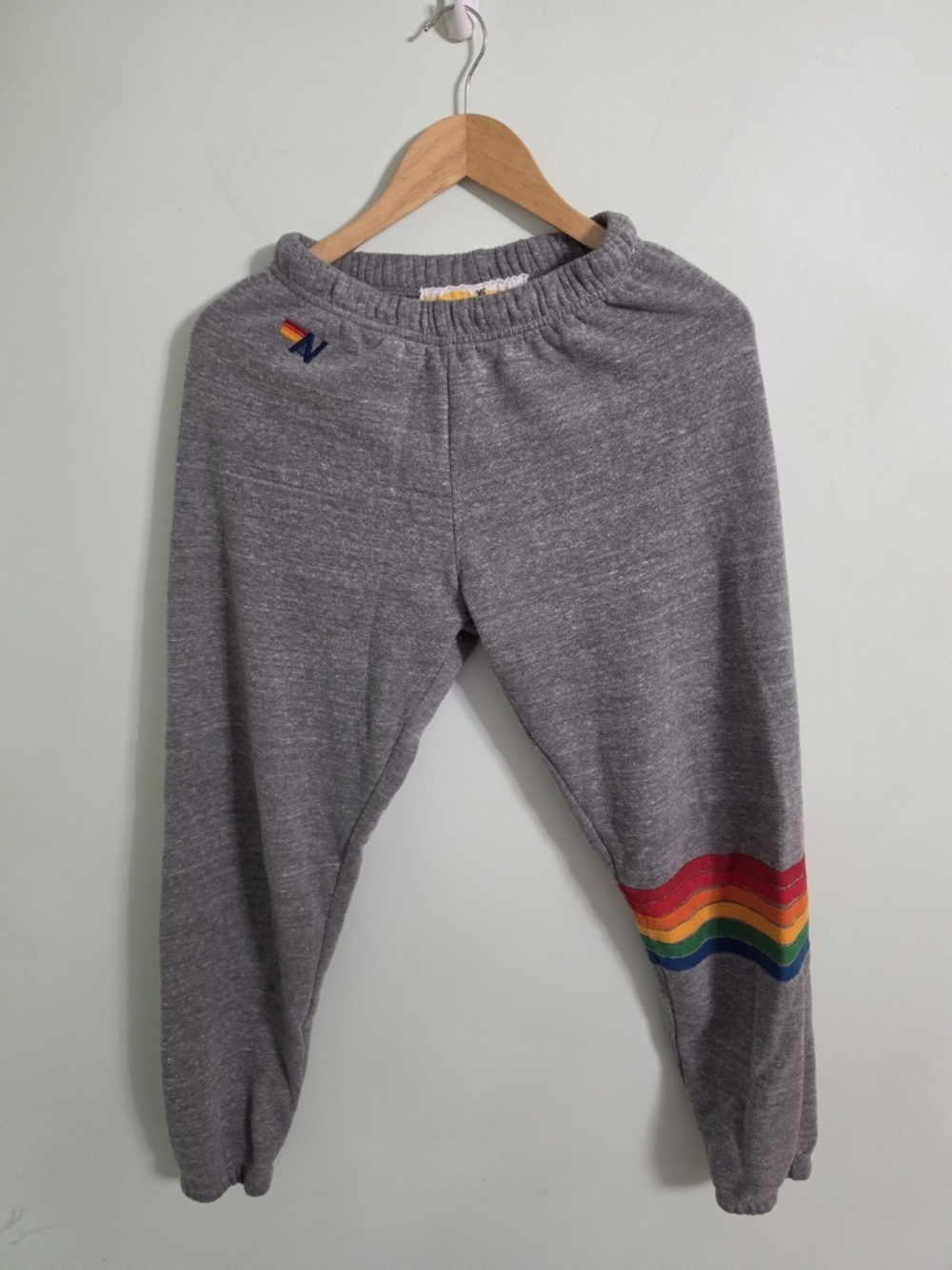 Aviator Nation Stripe Sweatpants Grey Size X-Small